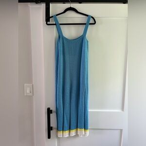 Bettyne Bruno Crochet Pleated Dress blue